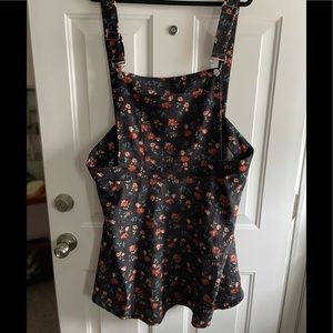 SHEIN Curve Floral Corduroy Jumper